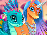 Игра Пазлы: Милые Единороги и Драконы Игра Пазлы: Милые Единороги и Драконы