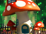 Funny Mushroom Houses Jigsaw