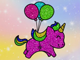 Игра Раскраска с Блёстками: Единороги Игра Раскраска с Блёстками: Единороги
