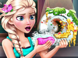 Игра Эльза и Грязная Посуда Игра Эльза и Грязная Посуда