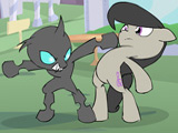 Cartoon Octavia Protects Canterlot Cartoon Octavia Protects Canterlot