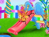 Игра Уборка в Конфетном Саду Игра Уборка в Конфетном Саду