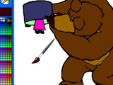 Oso busca a Masha: Dibujo para colorear Oso busca a Masha: Dibujo para colorear